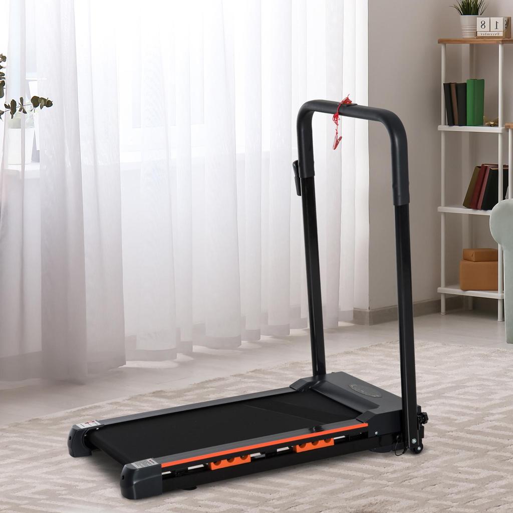 HOMCOM Foldable Electric Walking Treadmill with Remote Control, LCD Display, Speed 1-6 Km/h