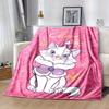 1PC Cute Cartoon Marie Cat Blanket, Seasonal Universal, Home Decoration, Throw, Blankets, Soft Flannel Throw Blanket, Versatile & Cozy for B