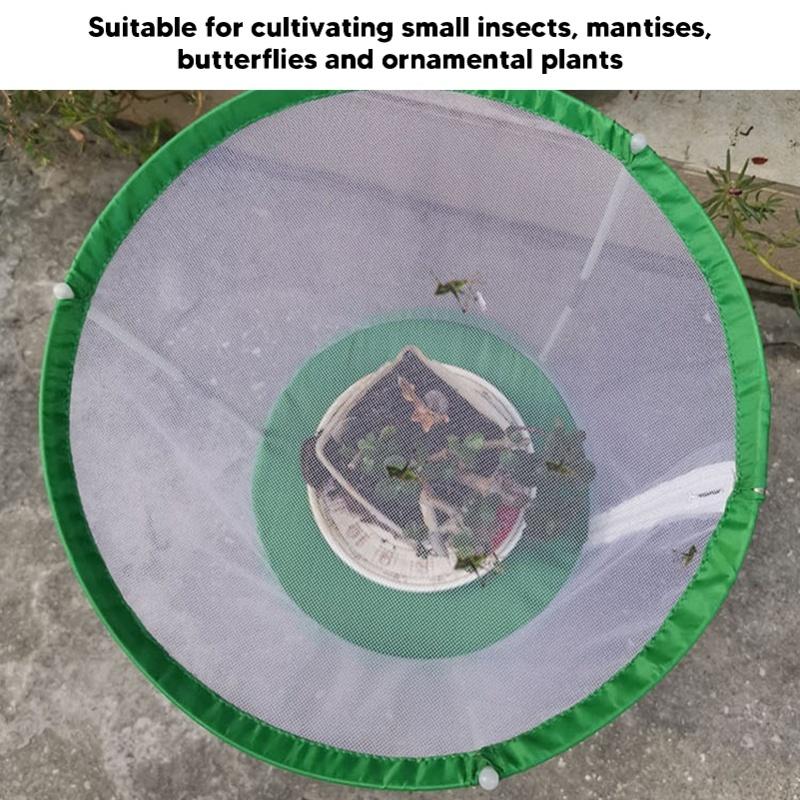 Cylindrická pozorovací klec na motýly a hmyz Průhledná síťovaná klec pro okrasné rostliny