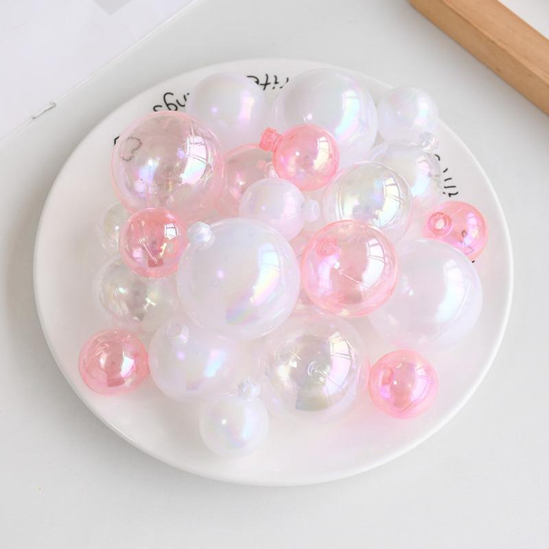 10Pcs Clear Bubble Balls Cake Topper Pearl Shape Cupcake Toppers Kids Girls Mermaid Birthday Decoration Unicorn Party Supplies
