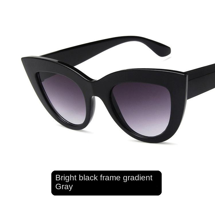 Módní sluneční brýle Kočičí oko Žena Vintage Luxusní Značka Návrhář Černé Brýle Sluneční Brýle pro Ženy UV4 Brýle Odstíny