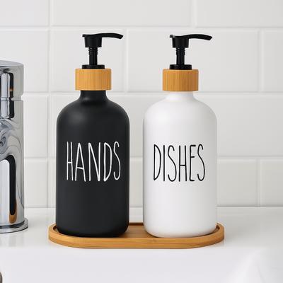 2Pcs Refillable Soap Dispenser Bottle Rust-Proof Lotion Pump Bottle  Accessories Kitchen