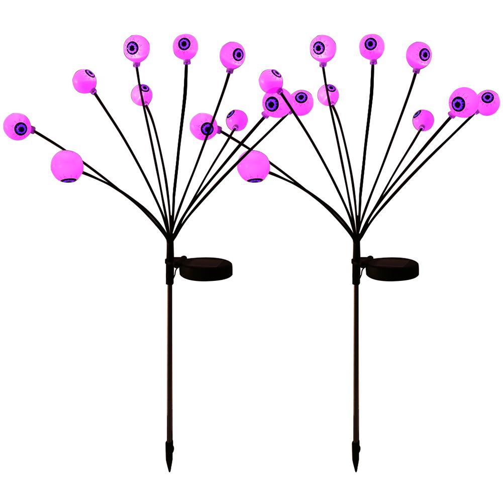 Halloween Decor Outdoor Solar Scary Eyeball Light 6/8/10LED Solar Halloween Path Light Last Up To 20H Halloween Party Decoration