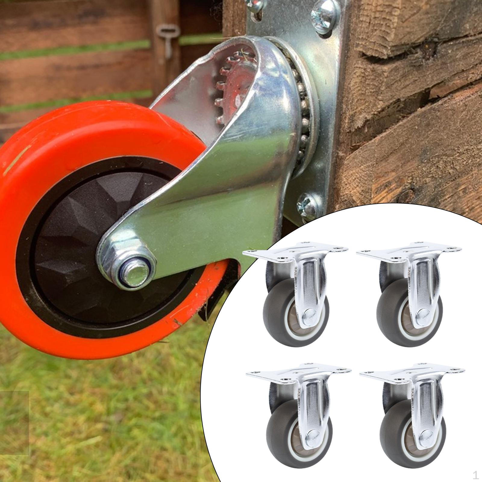 

4 шт. ролики для мебели, многофункциональные износостойкие прочные резиновые колеса, поворотные ролики для дома Directional Wheel