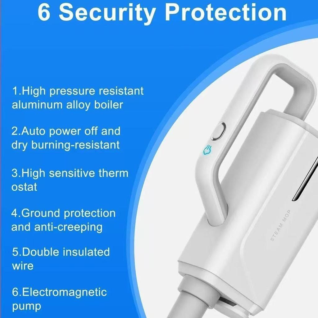 Electric Handheld High-Temperature Steam Mop for Effective Floor Cleaning