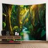 Bohemian Jungle Tapestry Waterfall Landscape Wall Hanging - Eco-Friendly Home Decor Picnic Mat Bed Sheet for Bedroom Living Room