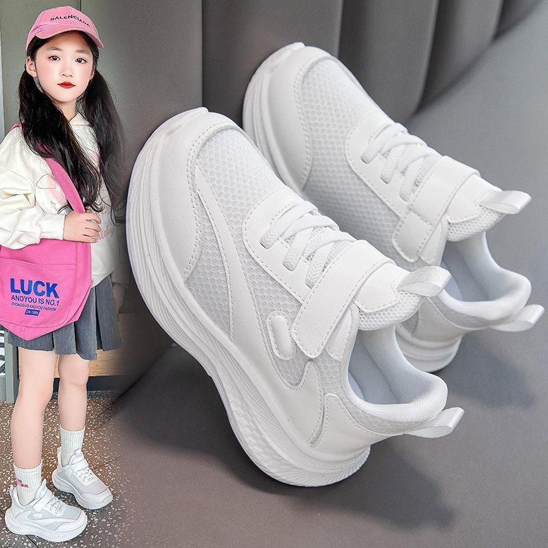 

Summer Little Girl Sports Shoes Mesh Children s Running Shoes Breathable White Shoes Spring and Autumn Boys and Girls Shoes 38