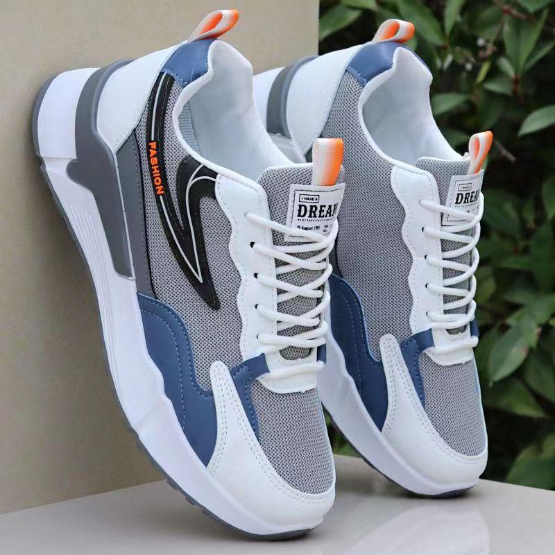 Men's Shoes Mesh Breathable Comfortable Soft Sole Casual Shoes for Men New Fashion Mixed Colors Flat Bottomed Sneakers Men