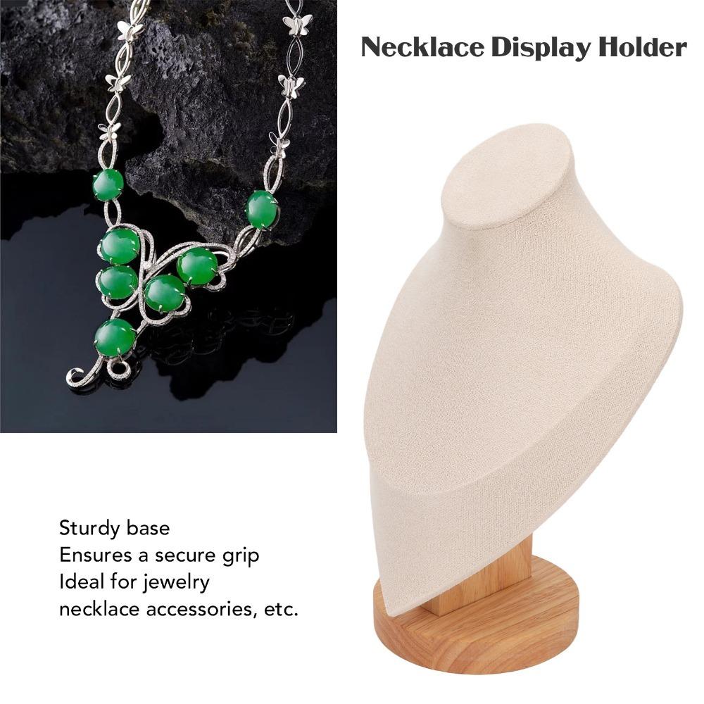 Beige, Grey, Black, White Medium Neck Mannequin Jewelry Holder Jewelry shop counter display
