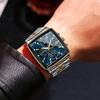 Binbang Men's High-End Multifunction Chronograph Watch – Steel Strap, Luminous, Waterproof, with Small Seconds, Calendar, and Quartz Movement.