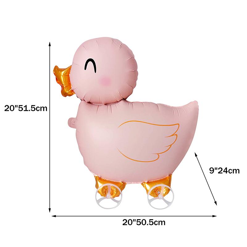 4D Cartoon Foil Balloons Elephant Stand Walking Balloon With Wheel For Kids Birthday Party Decoration Baby Shower