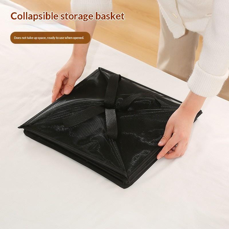 Square Mesh Storage Bag Convenient Laundry Basket Transparent Net-Sheer Single-Layer Double-Layer Dirty Clothes Storage Basket