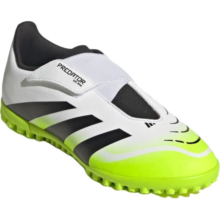 Adidas Predator Club Vel Versatile Comfortable Durable Low-Top Kids Soccer Shoes Kids Soccer Shoes White Black Green JH8871