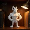 Dekoration für Erzählräume 3D-gedruckte muskulöse Ziegenfigur, Tierfigur Schreibtisch für Nischenkunst Sammlerstück Heim Büro Regal, Lustiges Geschenk für Fitnessstudio-Besucher Liebhaber