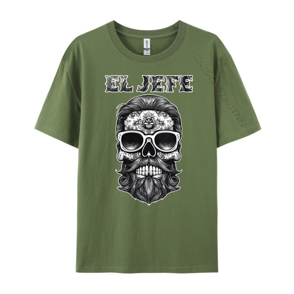 Womens El Jefe Sugar Skull Unisex Dia De Los Muertos Mexican Black Graphic T Shirts Unisexs Shirt designer clothes