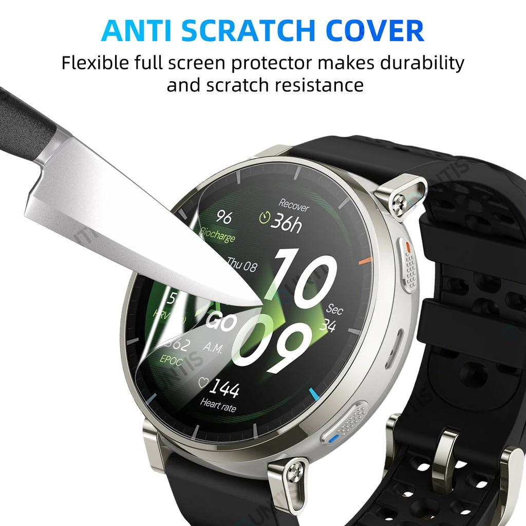 Folia ochronna na ekran do Amazfit Active 3 Premium Anti-scratch Hydrożelowa HD Clear Pełne pokrycie Miękka folia ochronna Akcesoria