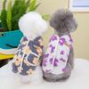 Thick Coral Fleece Pet Dog Cat Winter Coat Two-Legged Warm Outfit Small Medium Large Breeds
