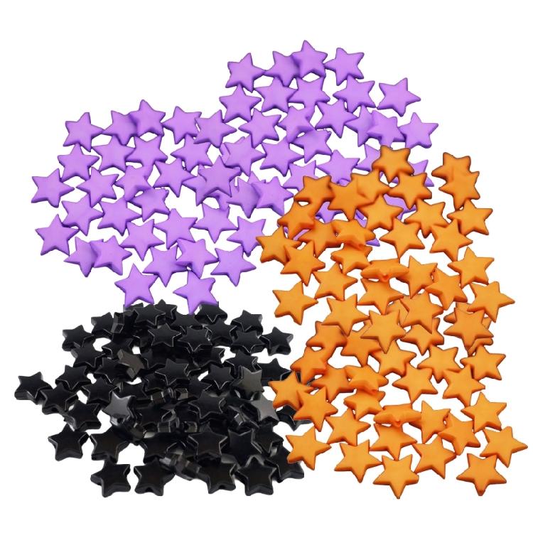 300 Pieces Halloween Themed Acrylic Star Shaped Bead Jewelry Making Accessories Necklace and Bracelet Components