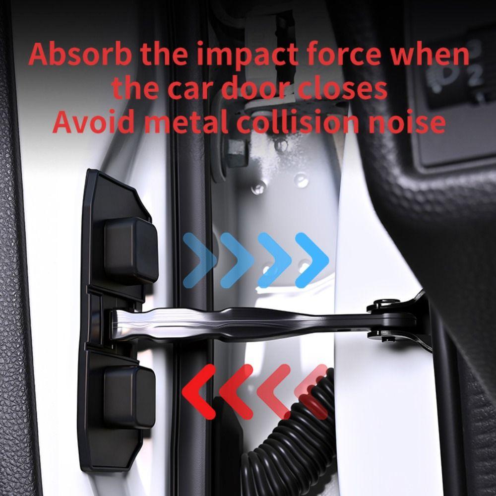 4pcs Soft Car Door Latch Covers Silicone Door Lock Cover Noise Reduction Covers  Vehicle Interior