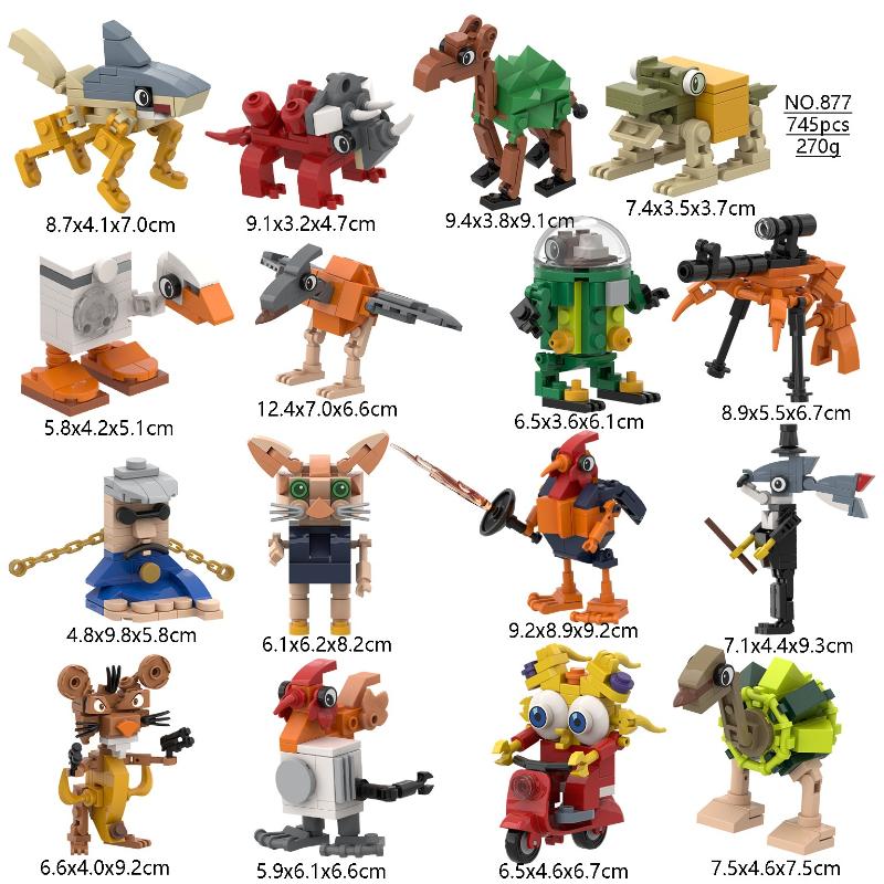 Neueste Neueste Serie Tung Tung Sahur Gehirnfäule Tiere Bausteine Tralalelo Tralala Sharkbricks Spielzeug Geschenke Kreatives Spielzeug
