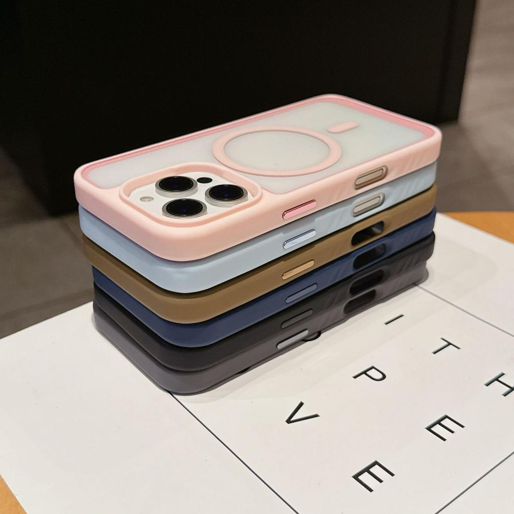Cool Magnetic Suction Is Suitable for IPhone 17 Phone Cases  Apple 16 Metal Buttons 15 ProMax Full Package PC Protective Cases