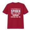 Mens I m Actually A Spider Funny Halloween Costume T Shirt Black vintage Washed Top For Everyday Wear Stylish fashion