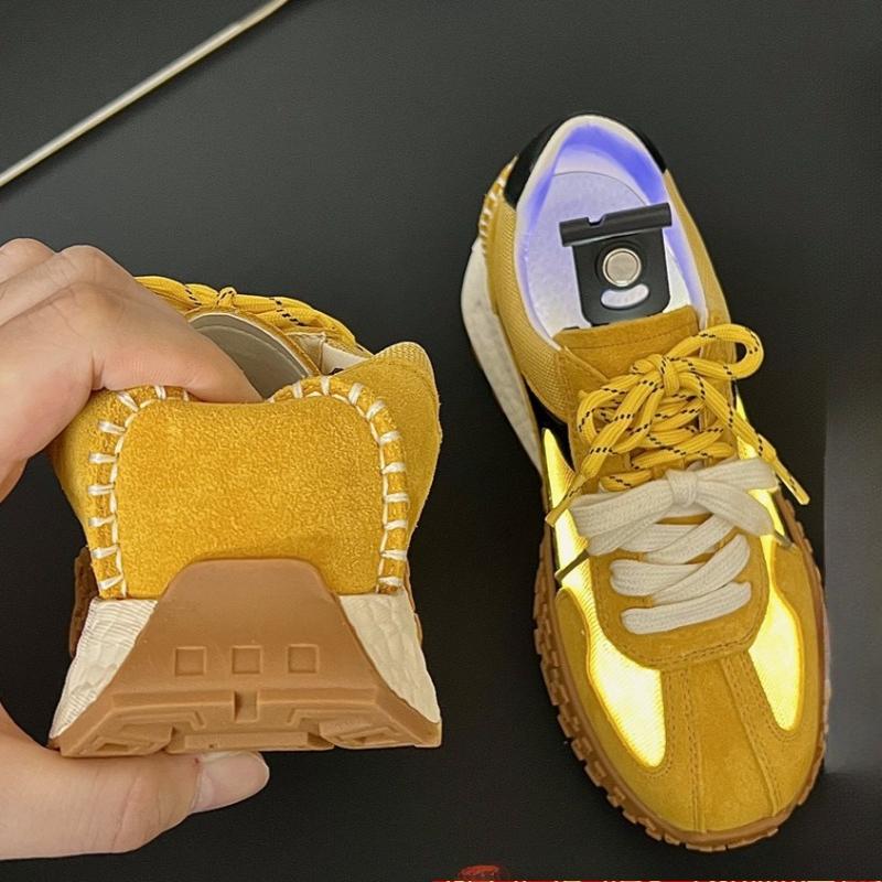 Damen klobige Schuhe Frühling Sommer atmungsaktives Mesh bequem erhöhen Höhe Schuhe trendig vielseitig lässig Plateau Sportschuhe