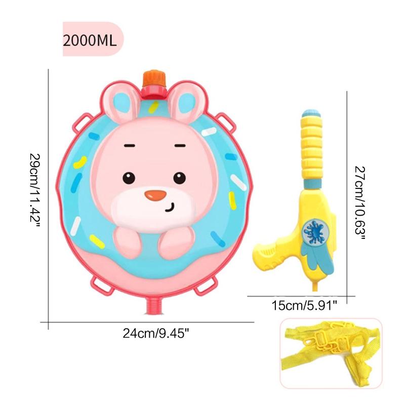 Cartoon Backpack Water Gun Beach Toy Water Spray Toy Kids Non-leakage Water Fighting Toy Summer Outdoor Activity Game