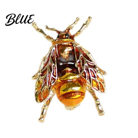Anti-exposure Buckle Brooch Pin Small Bee Shape Decorative with Black