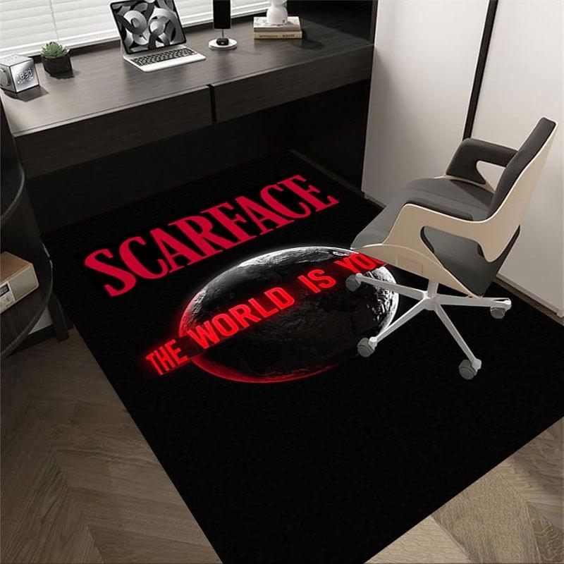 

1 шт. Коврик для офисного кресла Scarface, Мягкий, Удобный, Всесезонный, Идеально подходит для дома, спальни или офисного декора, Идеальный подарок для 60cm by 90cm