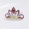 Crown Flower Comb Premium Sense Cute High-End Princess Haircard Women'S Headdress Diamond Hairpin Hair Accessories Hair Comb