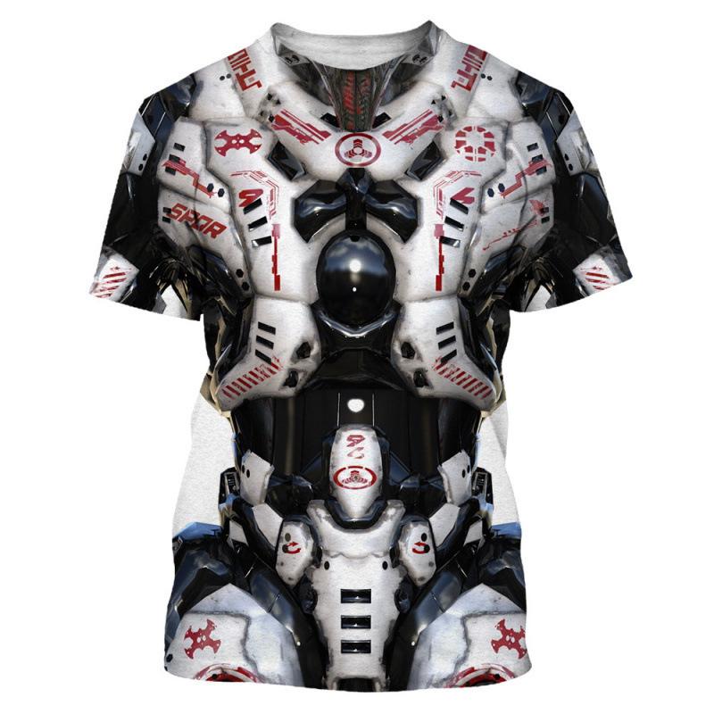 3D Men's T-shirt Fashionable Round Neck Short Sleeved Top Summer New Men's Top