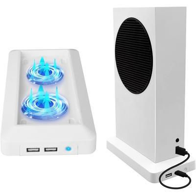 Cooling Fan Compatible with Xbox Series S Console, Vertical Cooling Stand with 2 High Speed Cooling Fans & 2 Extra USB Ports (Only for Xbox Series S)