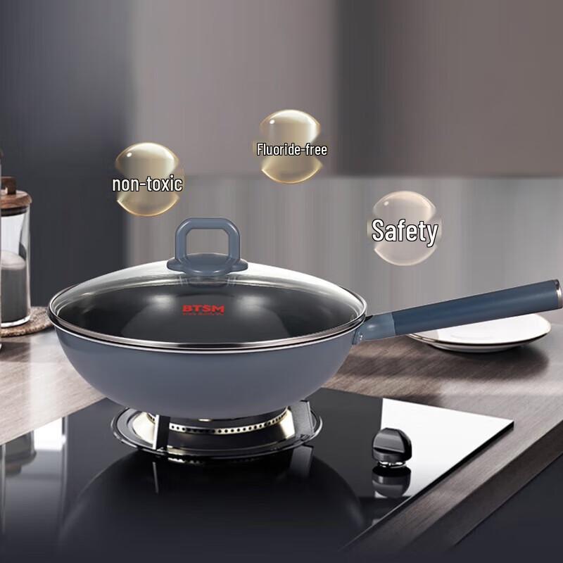 BTSM Titanium Alloy Non-stick Wok