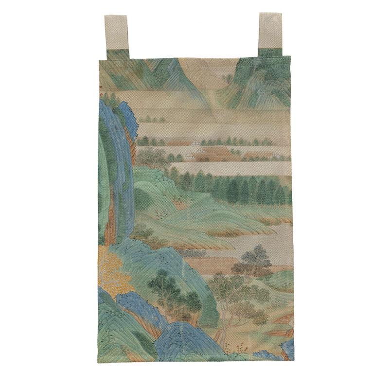 Chinese Ink Style Short Curtain Homestay Restaurant Signboard Teahouse Partition Kitchen Hanging Curtain Noren Decor Drapes
