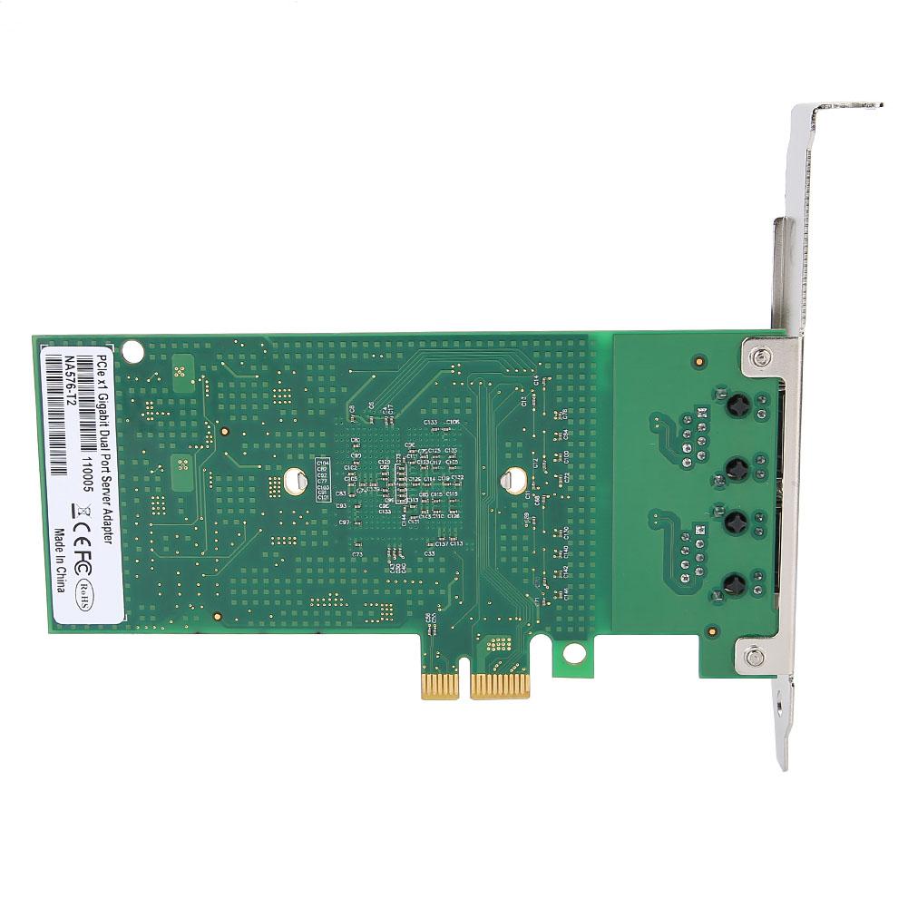 For INTEL 82576 T2 Gigabit PCI e Dual Port Network Adapter Card Desktop 1000Mbps Server NIC LED