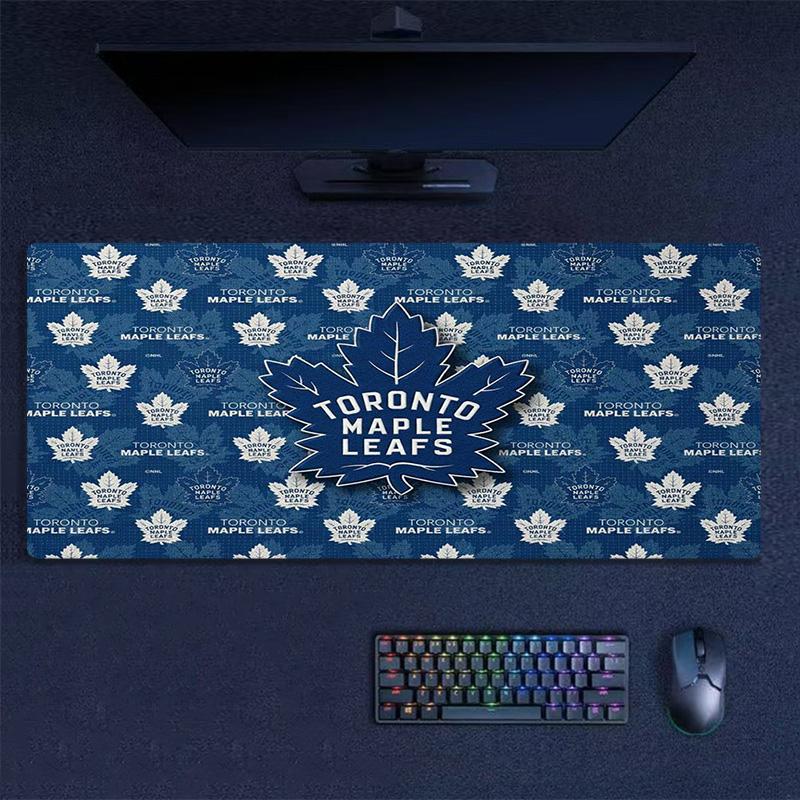 Toronto Maple Leafs Farbiges Mauspads Großes Gaming Tischkissen Rutschfestes Laptop Tablet Großes Mauspads XXL Matte Mini PC Spielmatte Mit Verschlusskante
