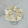 Leather Scrunchie - Yellow Beige (Handmade Scrunchie)