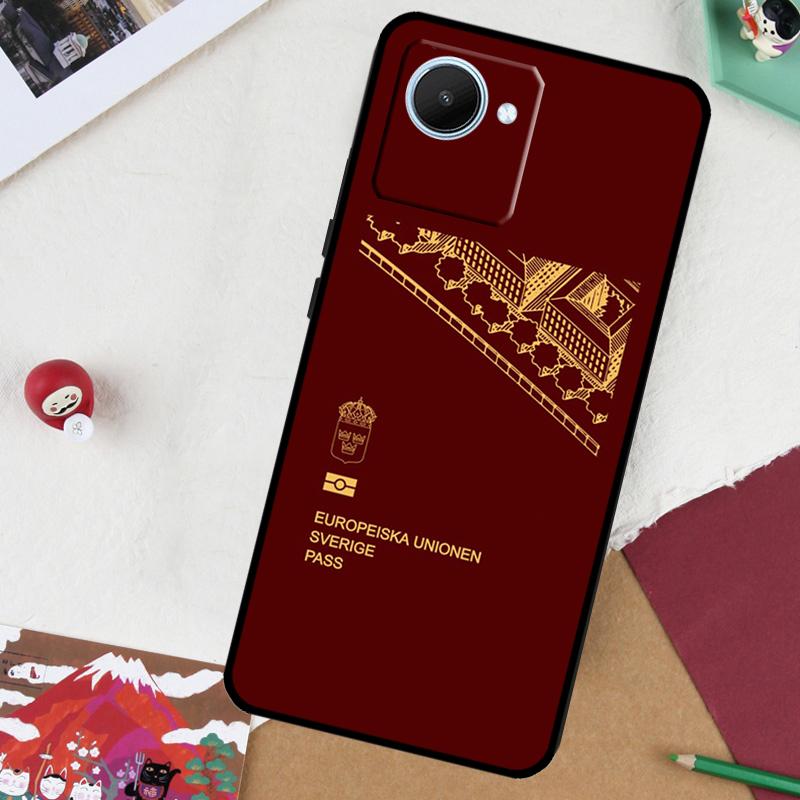 Sweden Flag For Realme GT 6T 6 5 GT 7 Pro C61 C55 C53 C51 C21Y C25S C67 C75 10 11 12 13 14 Pro Plus Case