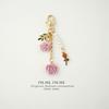 Fashion Rose Camellia Charm Keyring Backpack Decoration Handmade Pendant Keyring Fashion Bag Charm Sweet Cool Keychain