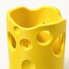 Portapenne a Forma di Formaggio Stampato 3D DYS, Organizer da Scrivania ad Alta Capacità con Bordi Lisci e Divisori Rimovibili, Scatola Portaoggetti per Cancelleria per Penne
