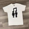 Music Lovers Couple Shirt, Minimalist Matching Tee for Couples, Anniversary Gift, Cute Valentine's Day T-Shirt for Him & Her