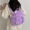 Cute Plush Cartoon Backpack Soft Sweet Dragon Creative Shoulder Bag City Minimalist Style