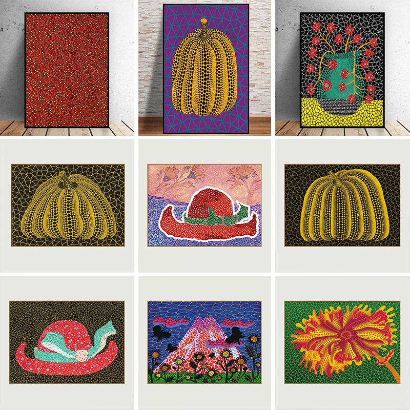 

Yayoi Kusama фиолетовая тыква настенная живопись напечатанная картина маслом на холсте настенная картина для домашнего декора спальни Cuadros