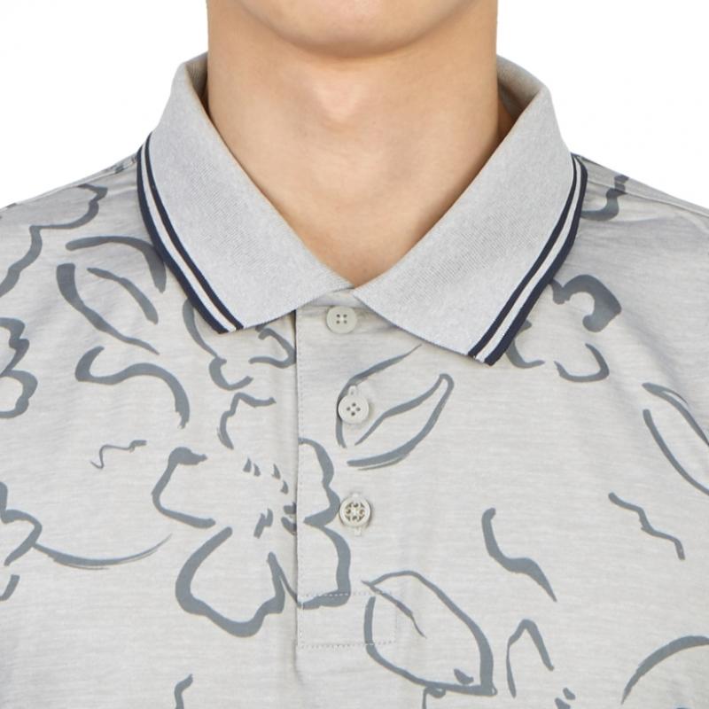 Tricou bărbătesc Galleria G Fore Pore Golfwear cu guler și mânecă scurtă G4MS23k062 lhGr