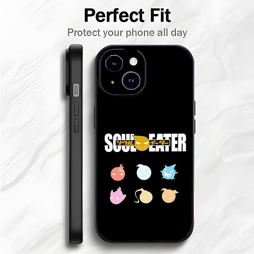Cool Dynamic Japanese Anime S-Soul Eater Phone Case Phone Case Soft Packaging Lightweight For iPhone17 16 15 14 13ProMax
