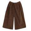 2025 Autumn/Winter Women's Corduroy Elastic Waist Wide-Leg Pants Skirt