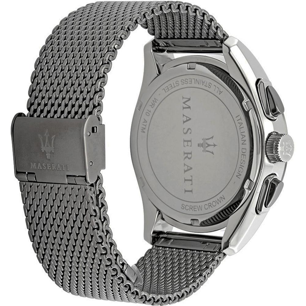 Maserati Traguardo Schwarzes Zifferblatt Edelstahl Anthrazit Herren Quarz Chronograph Uhr R8873612006