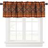 Blue Tribal Valance, Navajo Native American Navy Blue White Aztec Ethnic Geometric Print Blackout Short Window Curtain Drape for Kitchen Bedroom Cafe