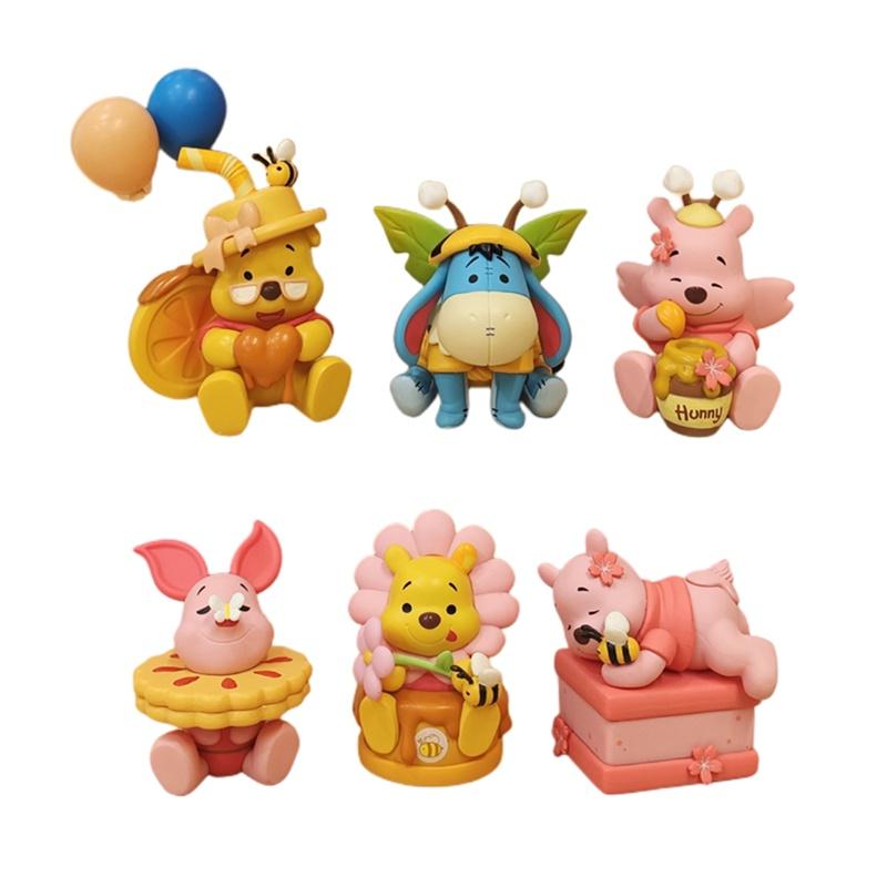 דמויות מיני חמודות מ-PVC של פו הדב וחבריו